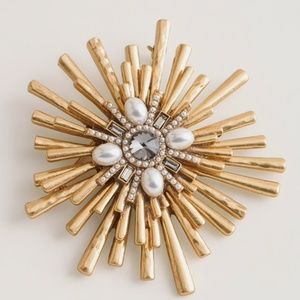 CLOSING SALE - Chico's starburst PEARL Brooch pin $45.50